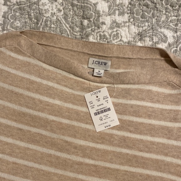 NEW J. Crew striped boatneck tunic sweater - Picture 6 of 6